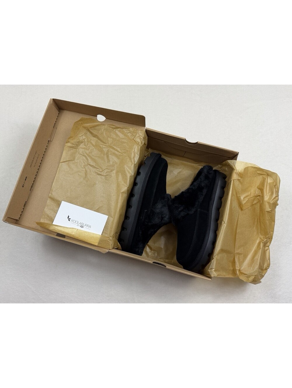 Koolaburra by UGG W Tizzey Women’s Black Faux Fur Lined Slip-On Slippers 10